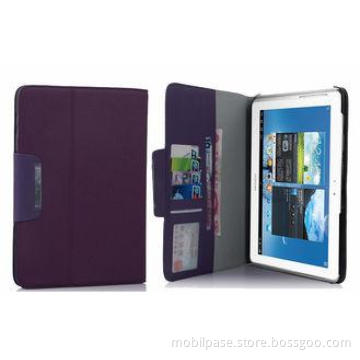 Brown Tablet PC Leather Case Wallet Stand For Samsung Galax